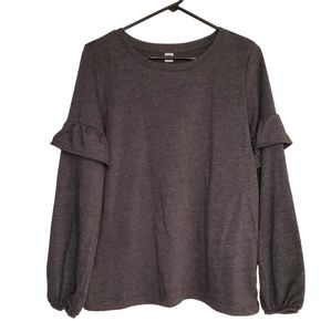 Women's Old Navy Long Sleeve Top w/ Ruffle on Sleeves